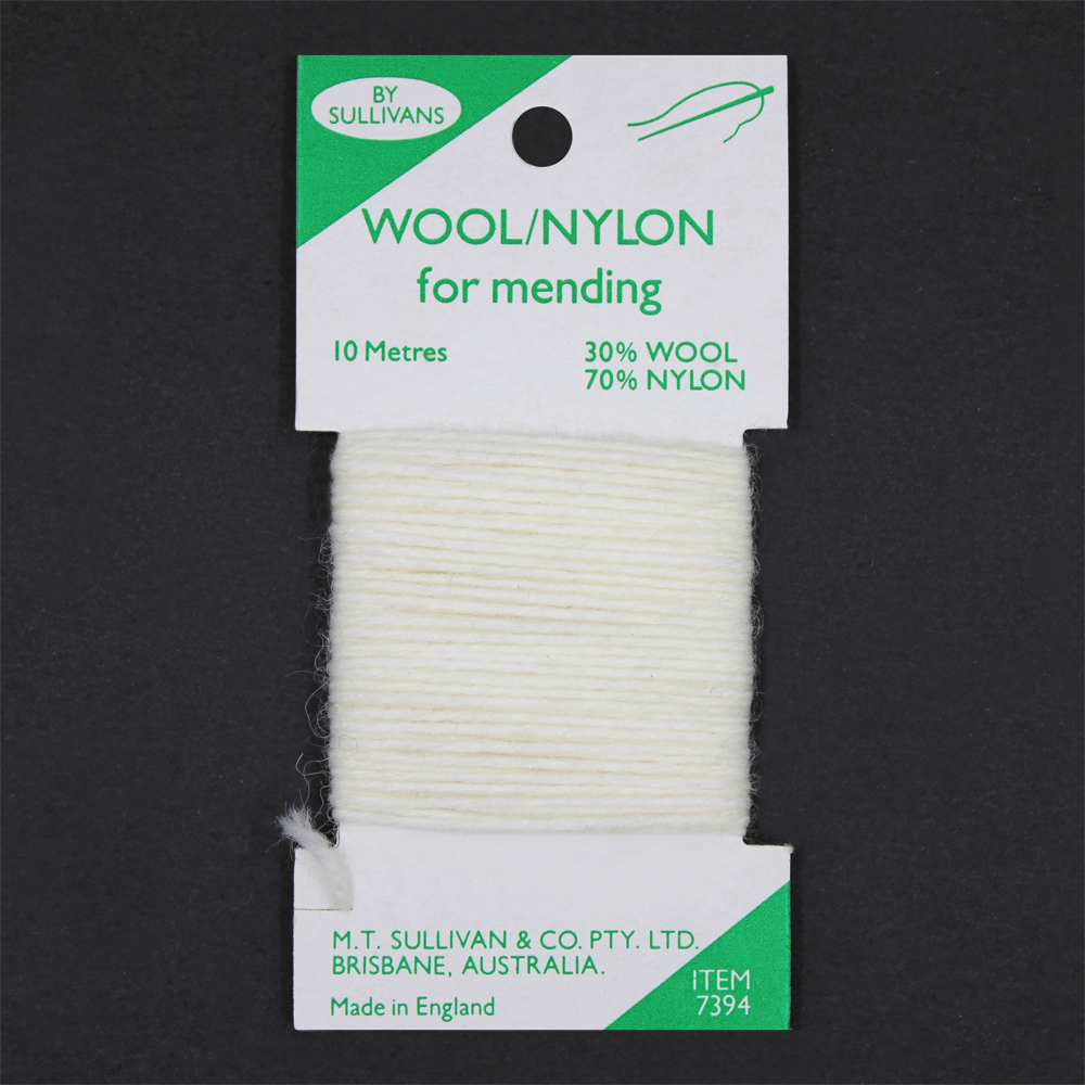Darning Thread For Mending 10m White Sullivans International