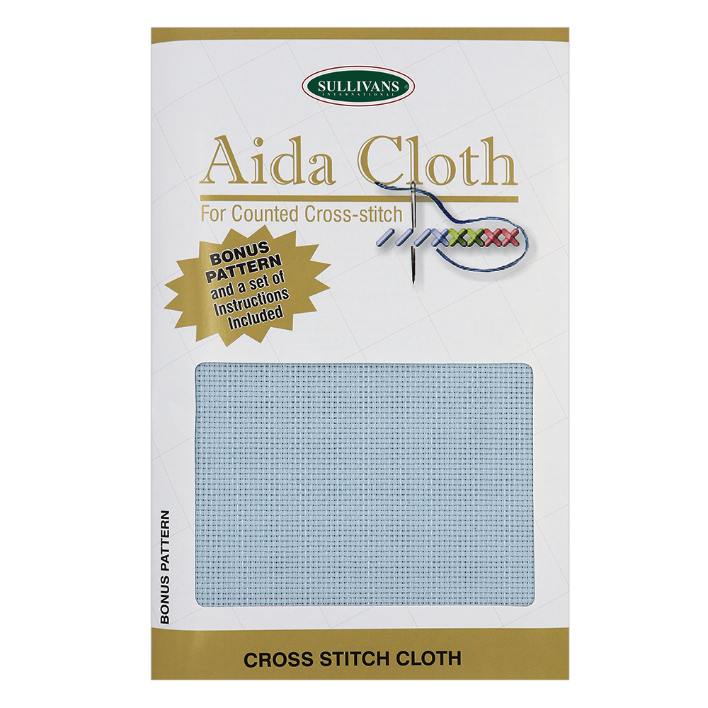 Aida Cloth 36x45cm Sky Blue 18 Count : Sullivans International