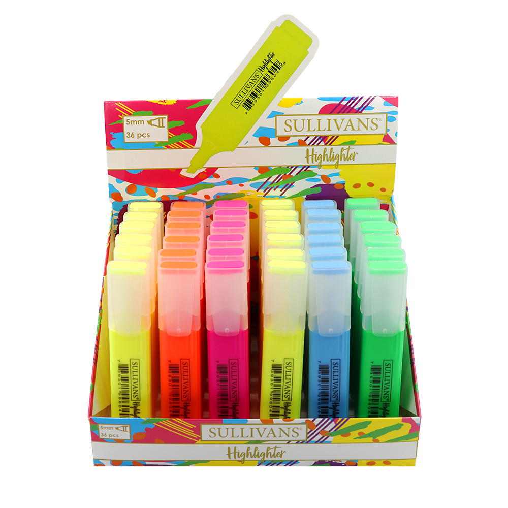 Highlighter Display Box 36pc : Sullivans International