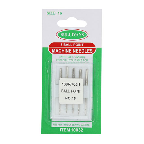 10032 Sullivans Machine Needles - Ball Point - Size 16	