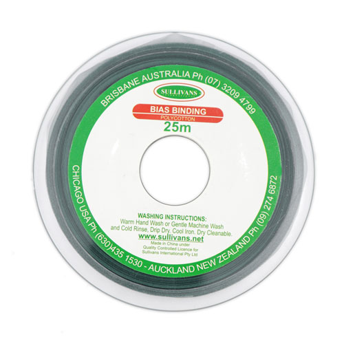 10255 Sullivans 12mm Poly-cotton Bias Binding - Bottle Green	