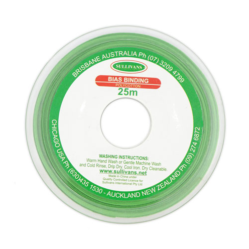 10256 Sullivans 12mm Poly-cotton Bias Binding - Emerald	