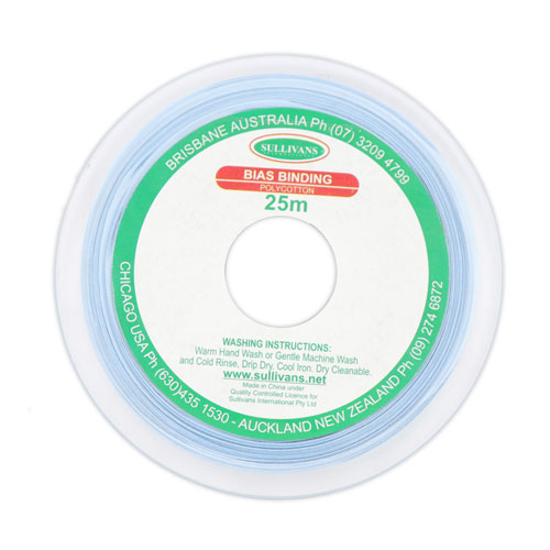 10260 Sullivans 12mm Poly-cotton Bias Binding - Baby Blue	