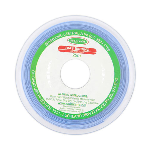 10261 Sullivans 12mm Poly-cotton Bias Binding - Sky	