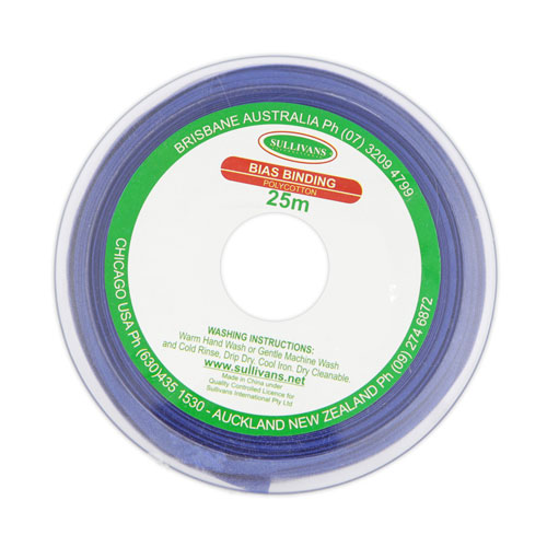 10262 Sullivans 12mm Poly-cotton Bias Binding - Royal Blue	