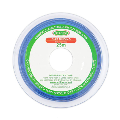 10265 Sullivans 12mm Poly-cotton Bias Binding - Cobalt	