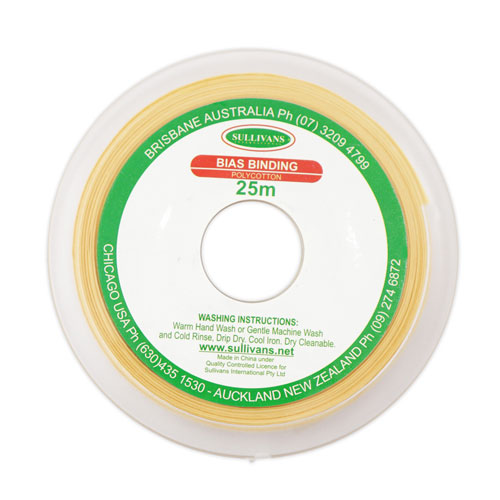 10312 Sullivans 50mm Poly-cotton Bias Binding - Beige	