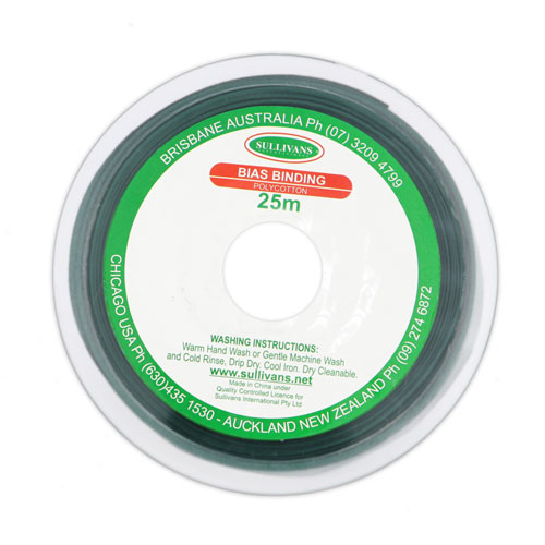 10315 Sullivans 50mm Poly-cotton Bias Binding - Bottle Green	