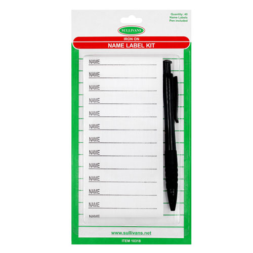 10318 Sullivans 40pc Iron On Name Label Kit