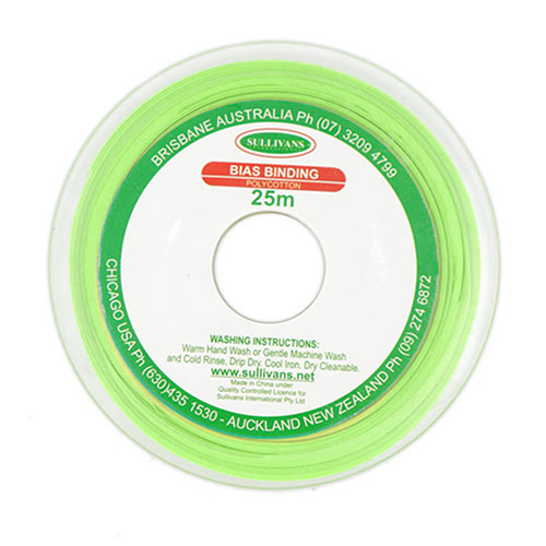 10319 Sullivans 25mm Poly-cotton Bias Binding - Apple	