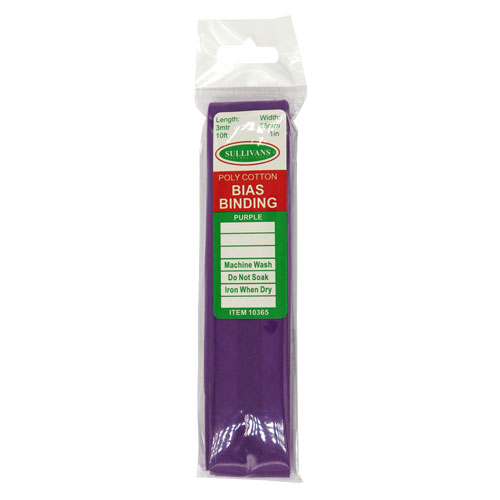10365 Sullivans 25mm Poly-cotton Bias Binding - Purple	