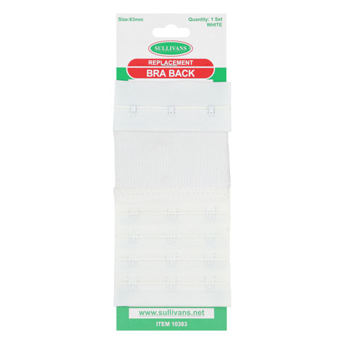 10383 Sullivans Bra Back Replacement - 63mm - White	