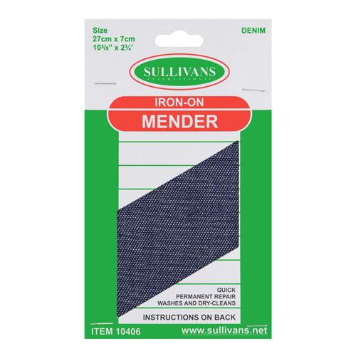 10406 Sullivans Iron On Mender 27cmx7cm - Denim