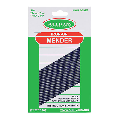 10407 Sullivans Iron On Mender 27cmx7cm - Light Denim