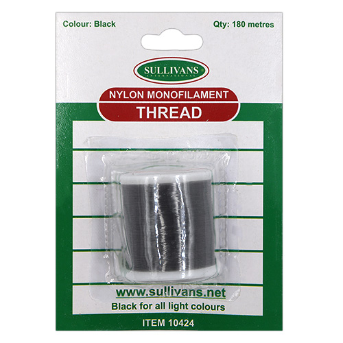 10424 Sullivans Black Nylon Thread - 180mt	