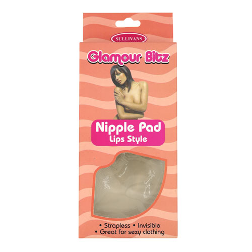 10445 Sullivans Glamour Bitz Nipple Pad - Lips Style - Clear	