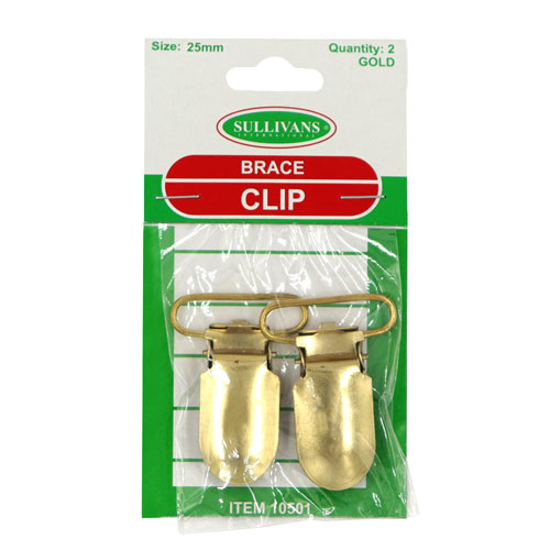 10501 Sullivans 25mm Brace Clip - Gold