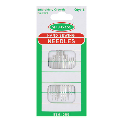 10556 Sullivans Hand Needles - Crewel - Size 3/9 
