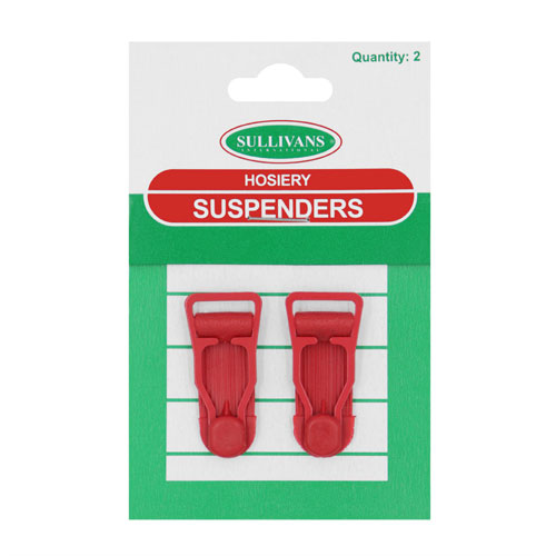 10579 Sullivans 12mm Hosiery Suspenders - Red