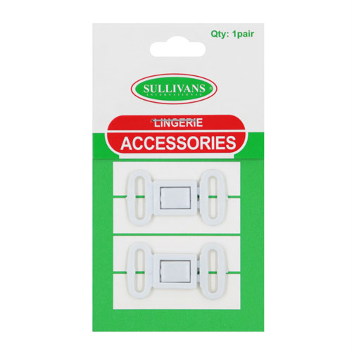 10600 Sullivans 12mm Bikini Hook Clasps - White