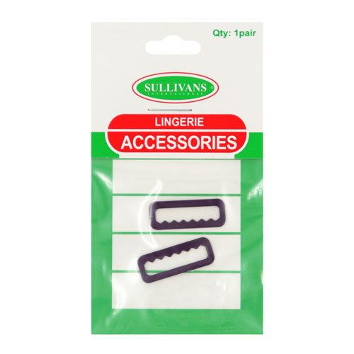 10641 Sullivans 18mm Bra Strap Adjuster Slide - Aubergine