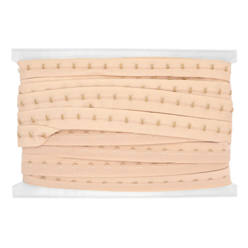10697 Sullivans Continous Hook & Eye Tape - Single Row - Beige