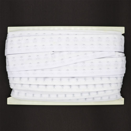 10698 Sullivans Continous Hook & Eye Tape - Double Row - White