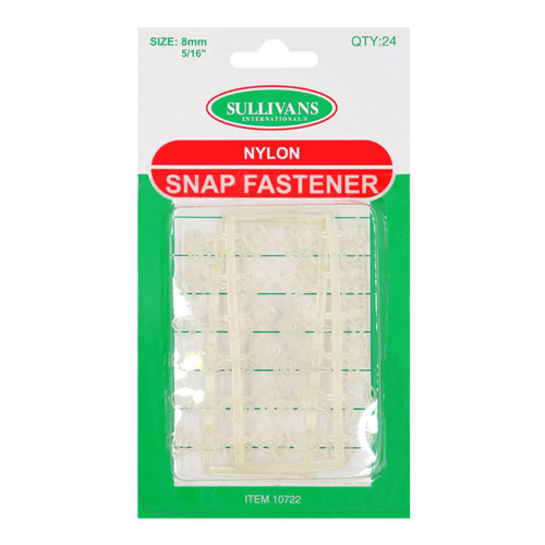 10722 Sullivans Snap Fastener - 8mm - Clear 