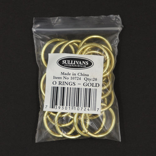 10724 Sullivans O Ring - 20mm - Gold - 20pcs