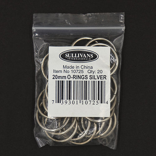 10725 Sullivans O Ring - 20mm - Silver - 20pcs