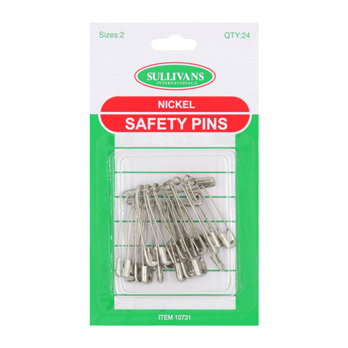Nickel Safety Pins Bulk - Sullivans USA