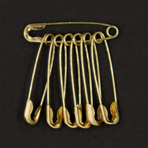 10737 Sullivans Bulk Safety Pins - Size #00 - Brass