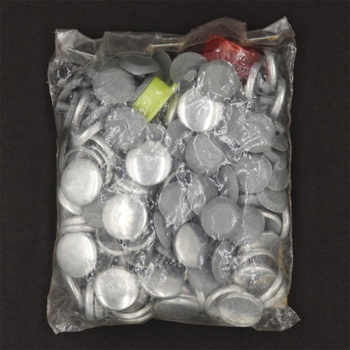 10779 Sullivans 17mm Clip Self Cover Buttons - 100pcs - Metal Silver