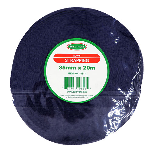 10811 Sullivans 35mm Polypropylene Strapping - Navy -  20mt