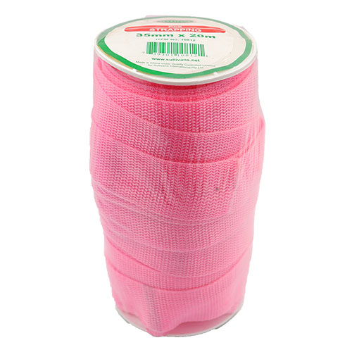 10812 Sullivans 35mm Polypropylene Strapping - Pink -  20mt