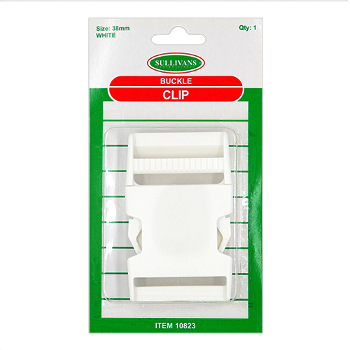 10823 Sullivans 38mm Side Release Buckle Clip - White