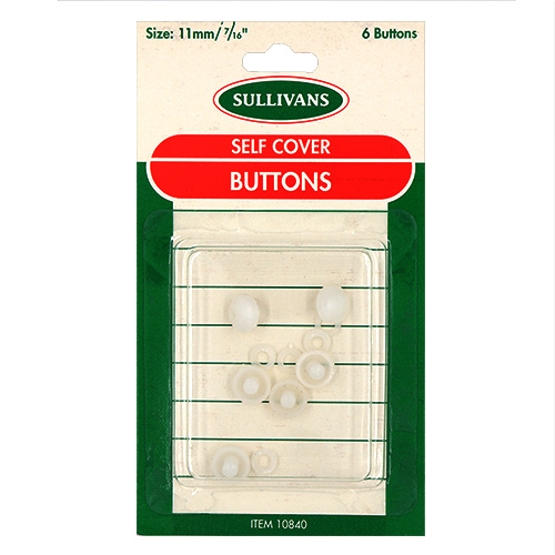 10840 Sullivans 11mm Nylon Self Cover Buttons 
