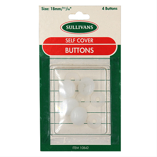 10842 Sullivans 18mm Nylon Self Cover Buttons 