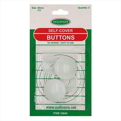 10845 Sullivans 30mm Nylon Self Cover Buttons 