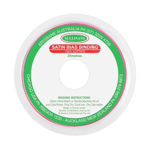 10849 Sullivans 20mm Satin Bias Binding - Fuchsia