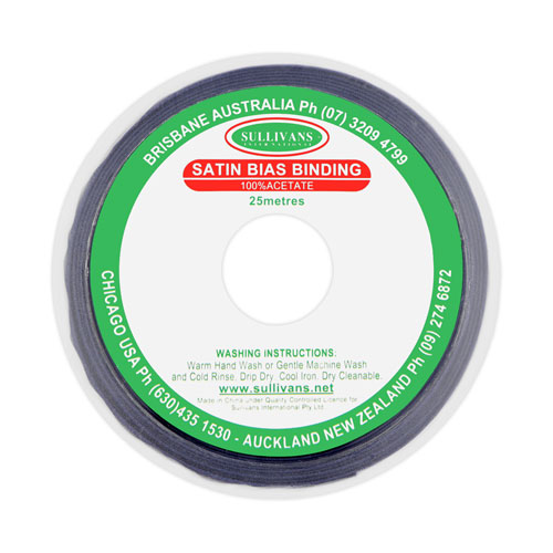 10854 Sullivans 20mm Satin Bias Binding - Navy