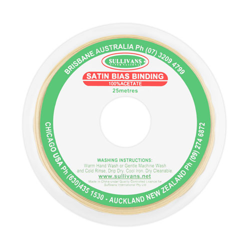 10866 Sullivans 20mm Satin Bias Binding - Beige