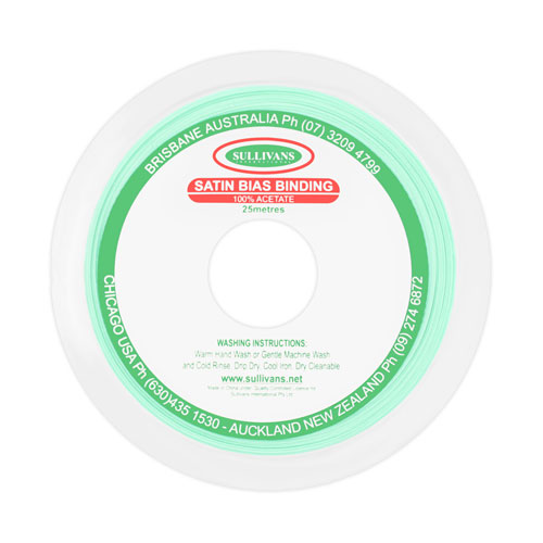 10874 Sullivans 20mm Satin Bias Binding - Mint