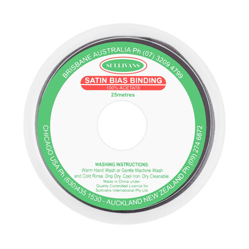 10875 Sullivans 20mm Satin Bias Binding - Wine