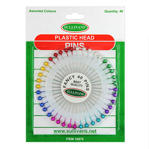 10879 Sullivans Plastic Head Pins  - 40 Pcs