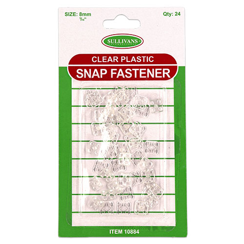 10884 Sullivans Snap Fastener - 8mm - Clear