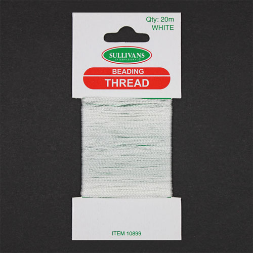 10899 Sullivans Beading Thread - 20m - White