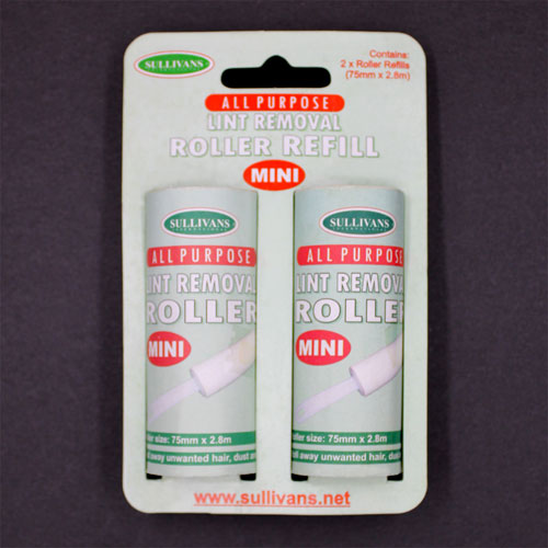 10942 Sullivans All Purpose Lint Removal Mini Roller Refills - 2 Pack