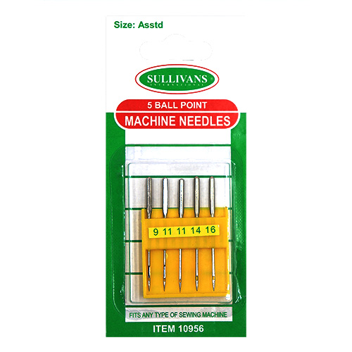10956 Sullivans Machine Needles - Ballpoint - Assorted