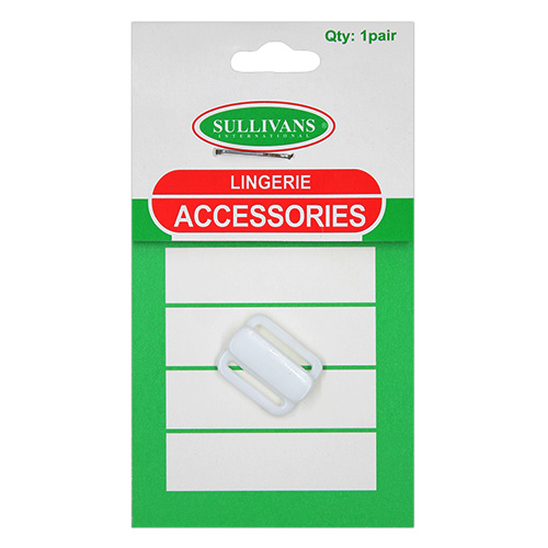 10979 Sullivans 12mm Bikini Front Hook Clasps - White